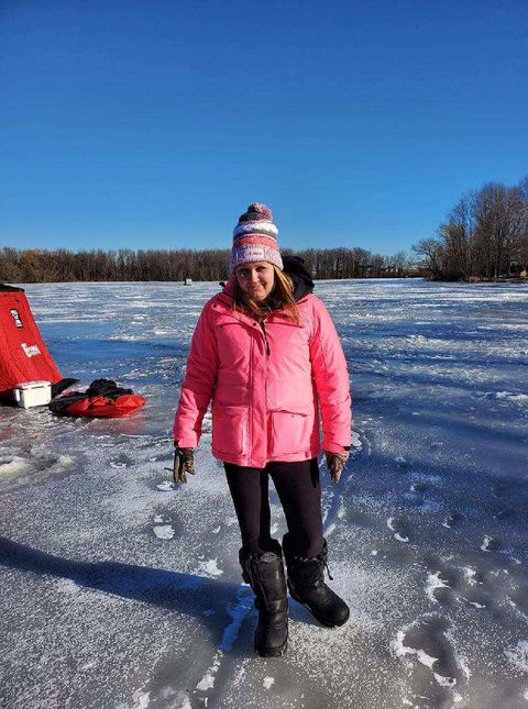 Stephanie on the lake