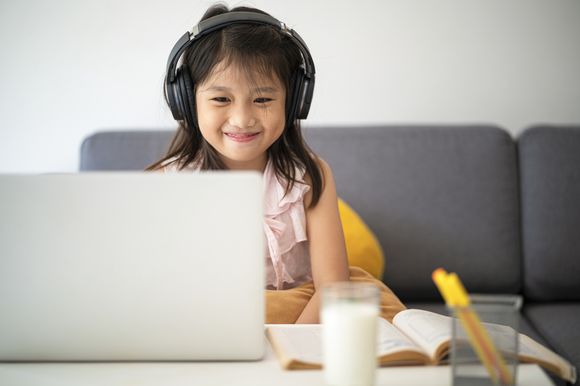 Student on laptop