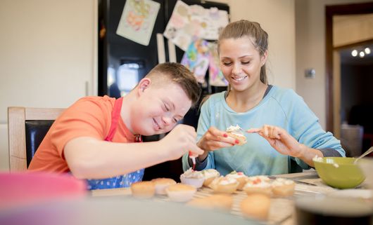 Boy with female teacher